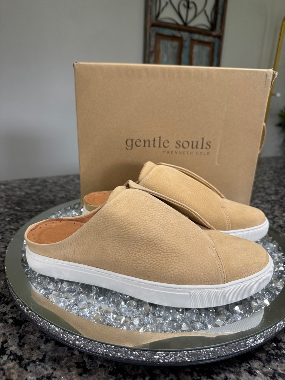 gentle souls leather Slip-On mule Sneakers NEW 9.5